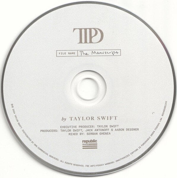 CD TAYLOR SWIFT "The Tortured Poets Department" hind ja info | Vinüülplaadid, CD, DVD | hansapost.ee