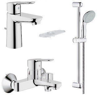 GROHE BauEdge vannitoa segistite komplekt 118389 hind ja info | Vannitoa segistid | hansapost.ee