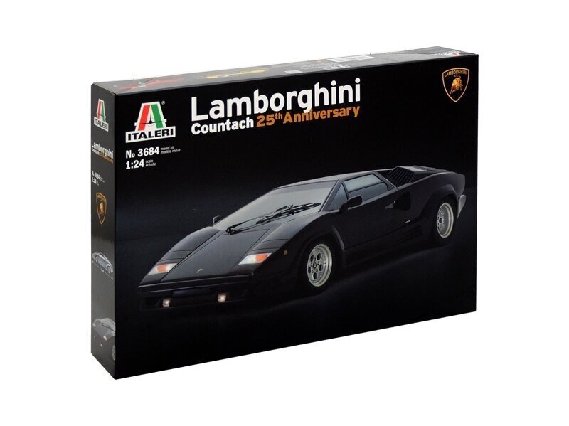 Italeri - Lamborghini Countach 25th Anniversary, 1/24, 3684 цена и информация | Klotsid ja konstruktorid | hansapost.ee