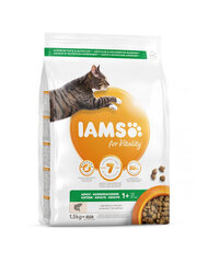 Iams for Vitality для взрослых кошек с лососем, 1,5 кг цена и информация | Сухой корм для кошек | hansapost.ee