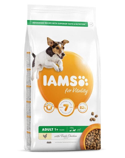 Iams For Vitality väikest ja keskmist tõugu täiskasvanud koertele kanaga, 5 kg цена и информация | Koerte kuivtoit ja krõbinad | hansapost.ee