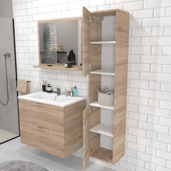 Ванная шкафчик Aatrium, 35x30x165 см, коричневый цена и информация | Шкафчики для ванной | hansapost.ee