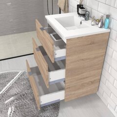 Ванная шкафчик Aatrium Marbella, 60x46x91 см, коричневый/белый цена и информация | Шкафчики для ванной | hansapost.ee