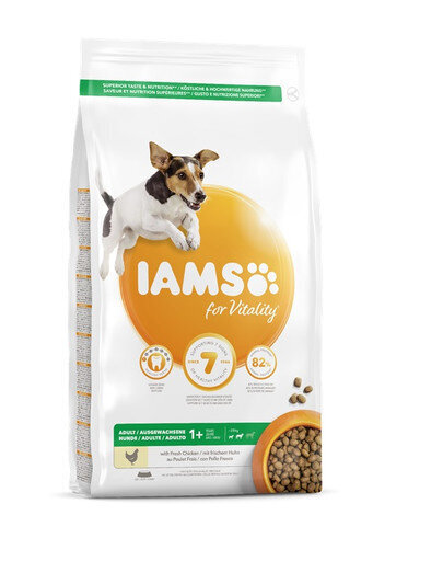 Iams ProActive Health väikest ja keskmist tõugu täiskasvanud koertele kanaga, 3 kg hind ja info | Koerte kuivtoit ja krõbinad | hansapost.ee