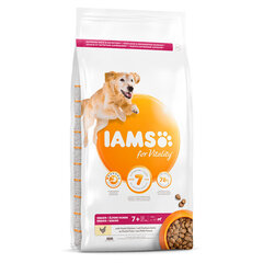 Iams For Vitality для пожилых собак крупных пород с курицей, 12 кг цена и информация | Сухой корм для собак | hansapost.ee