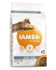 Iams For Vitality Indoor для взрослых кошек с курицей, 10 кг цена и информация | Сухой корм для кошек | hansapost.ee