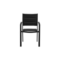 Kėdė iš aliuminio sujungiama paminkštinta tekstile, juoda цена и информация |  Садовые стулья, кресла, пуфы | hansapost.ee