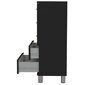 Kummut Aatrium Malibu, 60x41x111 cm, must цена и информация | Kummutid | hansapost.ee