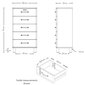 Kummut Aatrium Malibu, 60x41x111 cm, roheline цена и информация | Kummutid | hansapost.ee