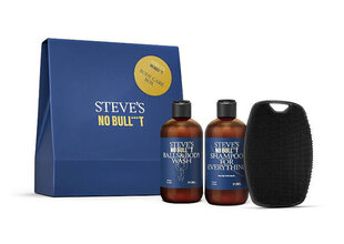 Kehahoolduskomplekt Steve's No Bull***t Body Care Box meestele: šampoon Shampoo for Everything, 250 ml + dušigeel Balls &amp; Body Wash, 250 ml + pesukäsn hind ja info | Steve`s Parfüümid, lõhnad ja kosmeetika | hansapost.ee