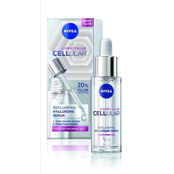 Komplekt Nivea Cellular Filler, näokreem SPF 15, 50 ml + Hüaluroonseerum, 30 ml цена и информация | Näokreemid | hansapost.ee