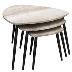 Набор столиков Aatrium, 62x61x42 см, коричневого/черного цвета цена и информация | Садовые столы, столики | hansapost.ee
