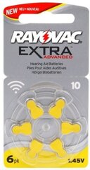 Элементы для слуховых аппаратов Rayovac Extra PR70 10, 8 шт. цена и информация | Батерейки | hansapost.ee