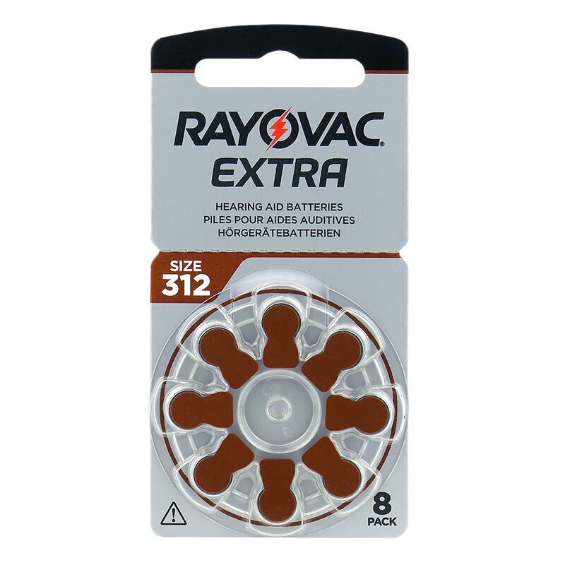 Kuuldeaparaadi patareid Rayovac Extra PR41 312, 8 tk. цена и информация | Patareid | hansapost.ee