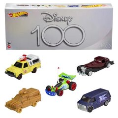 Automudelite komplekt Mattel Hot Wheels Disney 100 Anniversary, 5 tk. hind ja info | Mänguasjad poistele | hansapost.ee