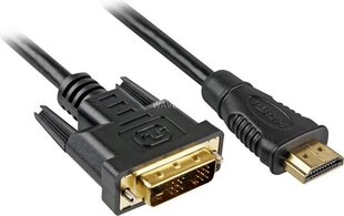 Sharkoon HDMI/DVI-D, 2 м цена и информация | Кабели и провода | hansapost.ee