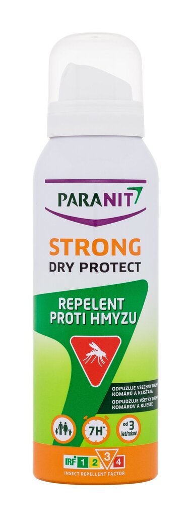 Sääsetõrjesprei Paranit Strong Dry Protect, 125 ml цена и информация | Puugi- ja sääsetõrjevahendid | hansapost.ee