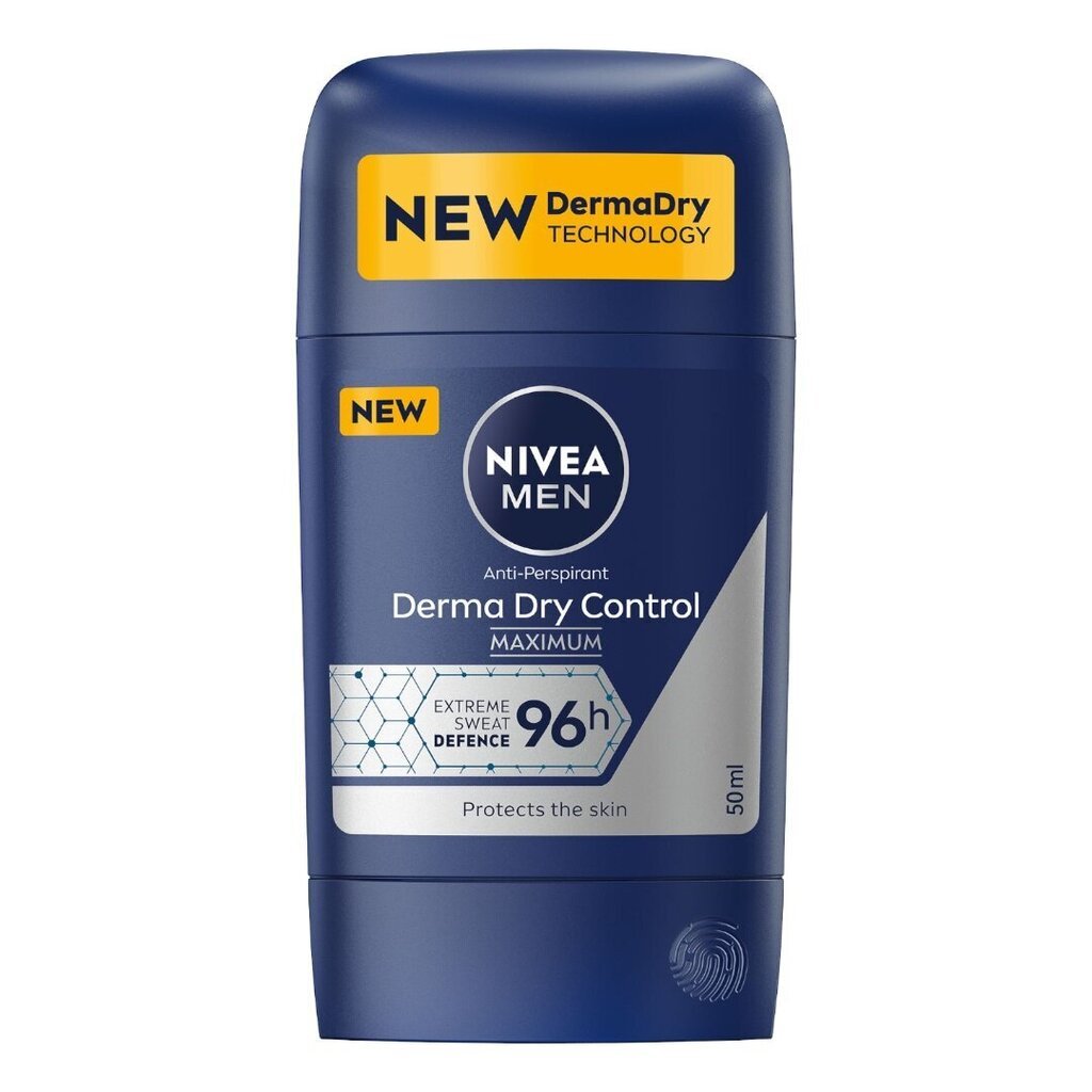 Pulkdeodorant Nivea Men Derma Dry Control, 50 ml цена и информация | Deodorandid | hansapost.ee