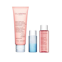 Kosmeetikakomplekt Clarins: puhastusvahend, 125 ml + silmameigieemaldaja, 30 ml + toonik, 50 ml hind ja info | Näopuhastusvahendid | hansapost.ee