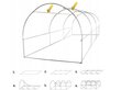 Tunnelkasvuhoone 3 segmenti, 4x2,5x2 m, valge hind ja info | Kasvuhooned ja peenrakastid | hansapost.ee
