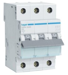 Автоматический выключатель MBN316E 3P B16 Hager с перегрузкой по току цена и информация | Выключатели, розетки | hansapost.ee