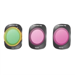 3 фильтра CPL+ND8+ND16 Sunnylife для Pocket 3 цена и информация | Аксессуары для фотоаппаратов | hansapost.ee