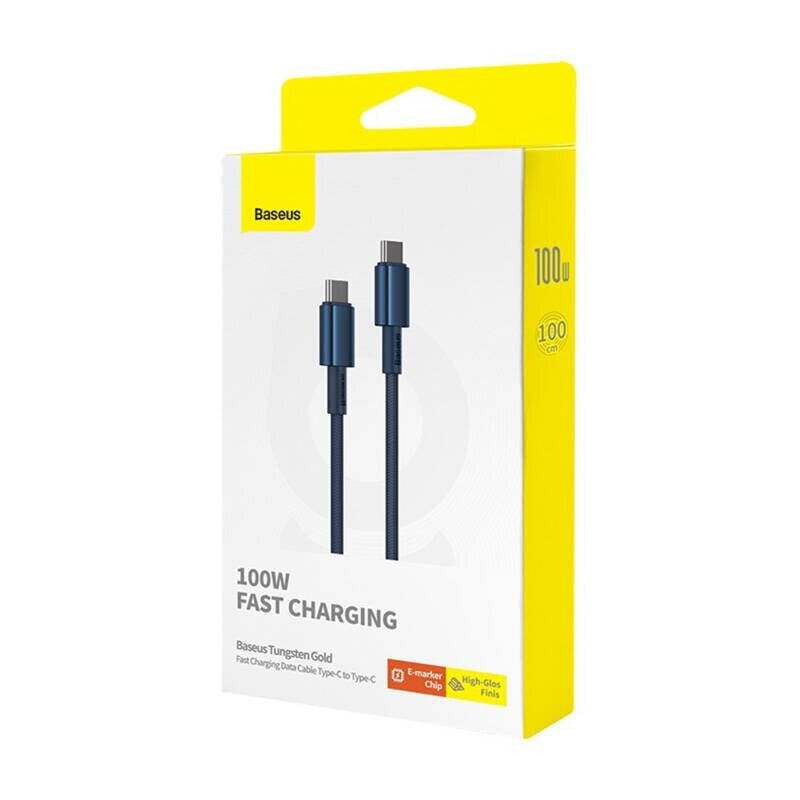 Kaabel USB-C to USB-C Baseus Tungsten 1m hind ja info | Mobiiltelefonide kaablid | hansapost.ee