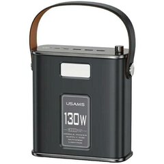 USAMS Powerbank 80000mAh 130W 2C+3A QC3.0+PD Fast Charge czarny|black STXLOGTC01 (US-CD196) + kabel USB-C-USB-C 100W 2m цена и информация | Зарядные устройства Power bank | hansapost.ee