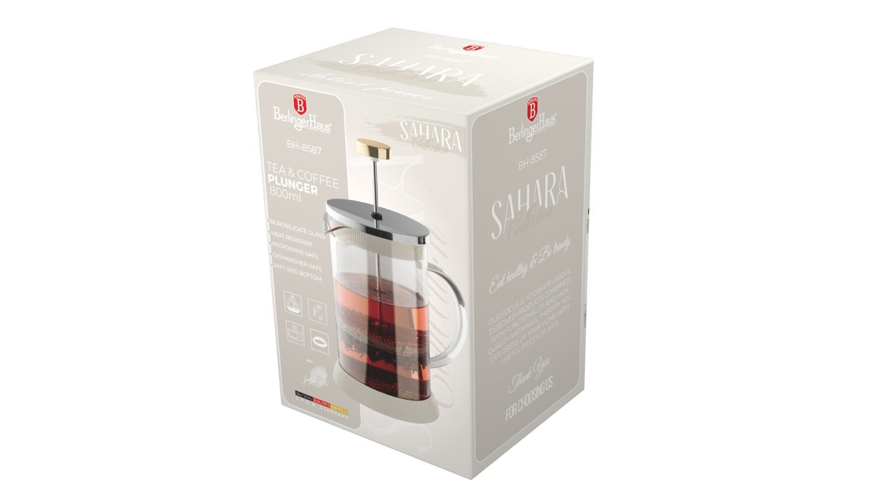 Berlinger Haus presskann kohvi või tee valmistamiseks Sahara Collection, 800 ml hind ja info | Teekannud, kohvikannud, veekeedukannud | hansapost.ee
