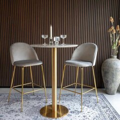 Товар с повреждением. Обеденный стол Bolzano, 70x105 см, белый/золотой цена и информация | Товары с повреждениями | hansapost.ee
