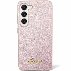 Guess GUHCS24LHGGSHP S24 Ultra S928 różowy|pink hardcase Glitter Script цена и информация | Чехлы для телефонов | hansapost.ee