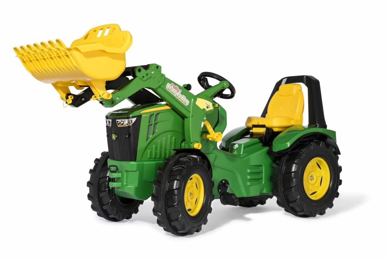 Traktor pedaalide ja kopaga Rolly Toys rollyX-Trac Premium John Deere 8400R цена и информация | Mänguasjad poistele | hansapost.ee