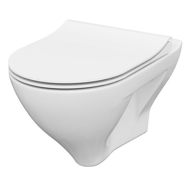Cersanit seinapealne WC koos aeglaselt sulguva kaanega цена и информация | WС-potid | hansapost.ee