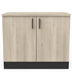 Köögikapp Aatrium Origan, 100x60x85 cm, pruun/must цена и информация | Кухонные шкафчики | hansapost.ee