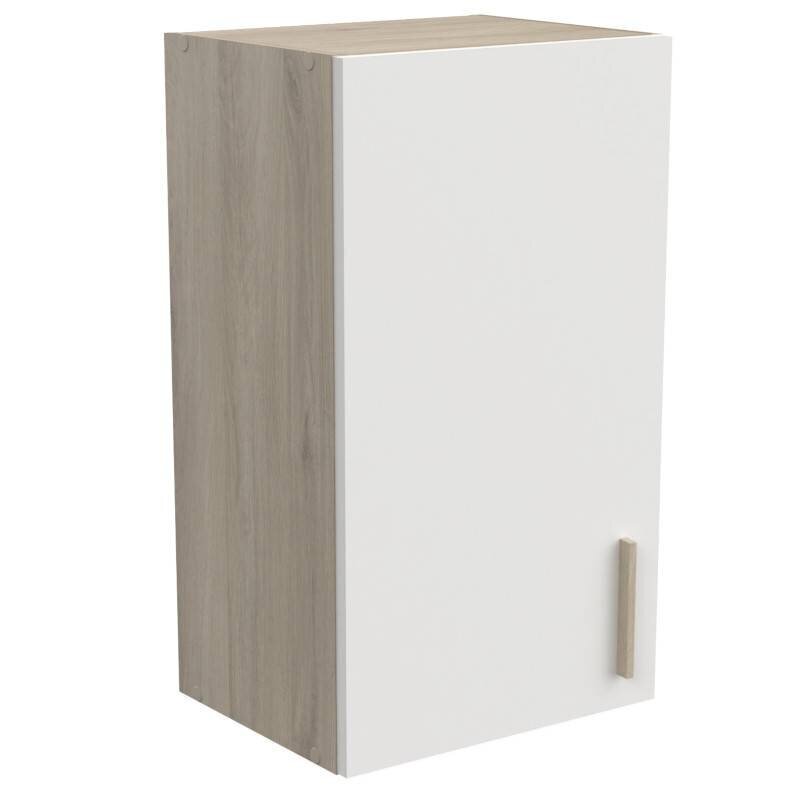 Köögikapp Aatrium Origan, 40x30x70 cm, valge/pruun hind ja info | Köögikapid | hansapost.ee