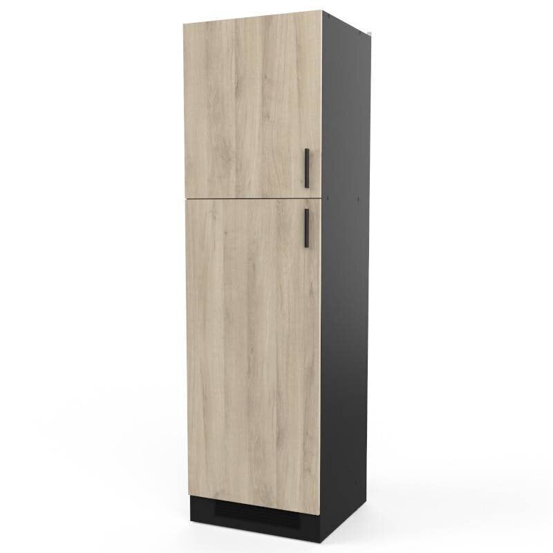 Köögikapp Aatrium Origan, 60x60x206 cm, pruun/must цена и информация | Köögikapid | hansapost.ee