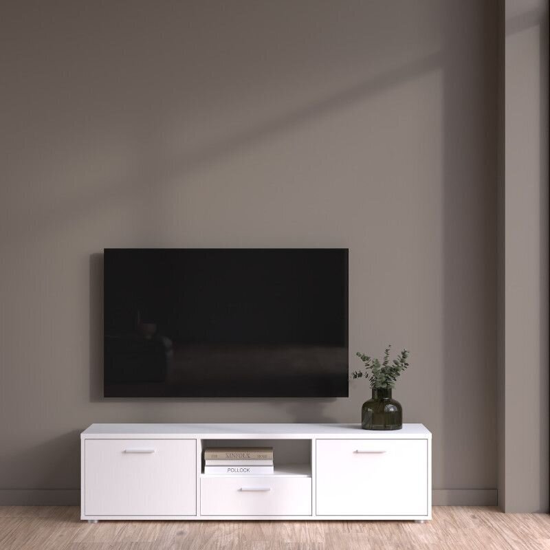 TV laud Aatrium Media, 147,2x39x38 cm, valge цена и информация | Televiisori alused | hansapost.ee