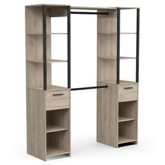 Шкаф Aatrium Gary, 160x50x200 см, черный/коричневый цена и информация | Шкафы | hansapost.ee