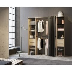Шкаф Aatrium Dana, 190x50x203 см, коричневый/черный цена и информация | Шкафы | hansapost.ee