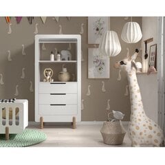 Шкаф для детской комнаты Smile, 88x57x180 см, белый цена и информация | Полки для книг и игрушек | hansapost.ee