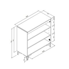 Комод Aatrium Bertrix, 87x40 см, белый цена и информация | Комоды | hansapost.ee