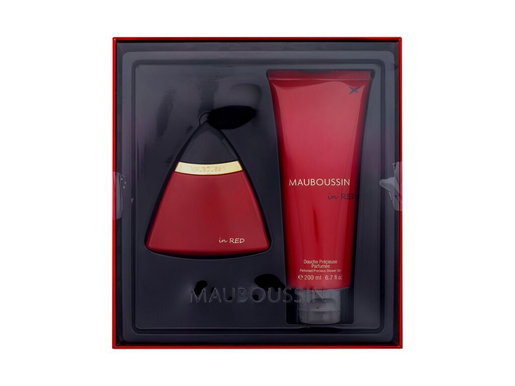 Komplekt Mauboussin in Red naistele: parfüümvesi EDP, 100 ml + dušigeel, 200 ml hind ja info | Parfüümid naistele | hansapost.ee