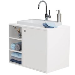Vannitoakapp koos valamuga Tenzo Color Bath, 80x50x62 cm, valge цена и информация | Шкафчики для ванной | hansapost.ee