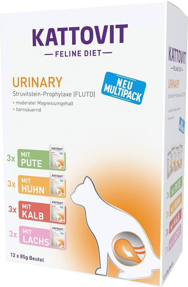 Kattovit Feline Diet Urinary komplekt täiskasvanud kassidele, 12x85 g цена и информация | Kassikonservid | hansapost.ee