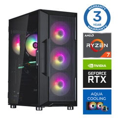 INTOP AQUA Ryzen 7 7700X 16GB DDR5 500SSD M.2 NVME RTX3060 12GB no-OS цена и информация | Стационарные компьютеры | hansapost.ee