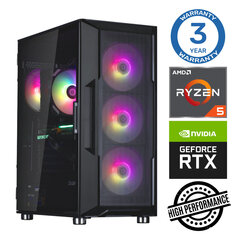 INTOP Ryzen 5 5500 16GB 250SSD M.2 NVME RTX3060 12GB no-OS hind ja info | Lauaarvutid | hansapost.ee