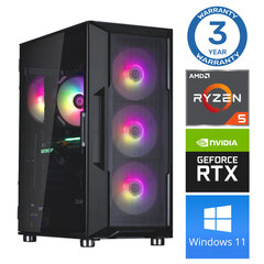 INTOP Ryzen 5 5500 16GB 500SSD M.2 NVME+2TB RTX3060 12GB WIN11 hind ja info | Lauaarvutid | hansapost.ee