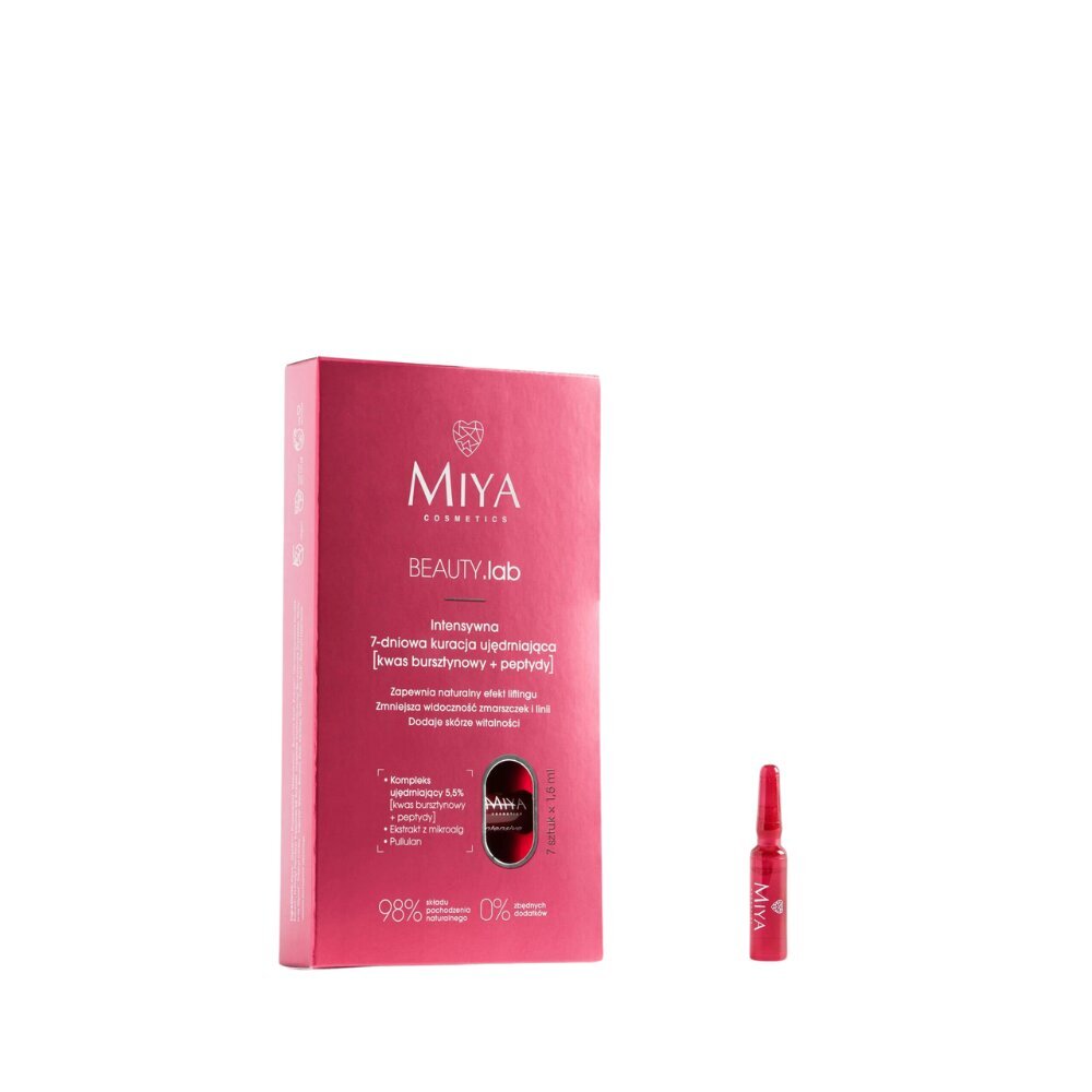 Miya Cosmetics Intensiivne 7-päevane pinguldav näohooldus merevetikaekstrakti ja peptiididega, 7x1,5 ml цена и информация | Näoõlid, ampullid ja seerumid | hansapost.ee