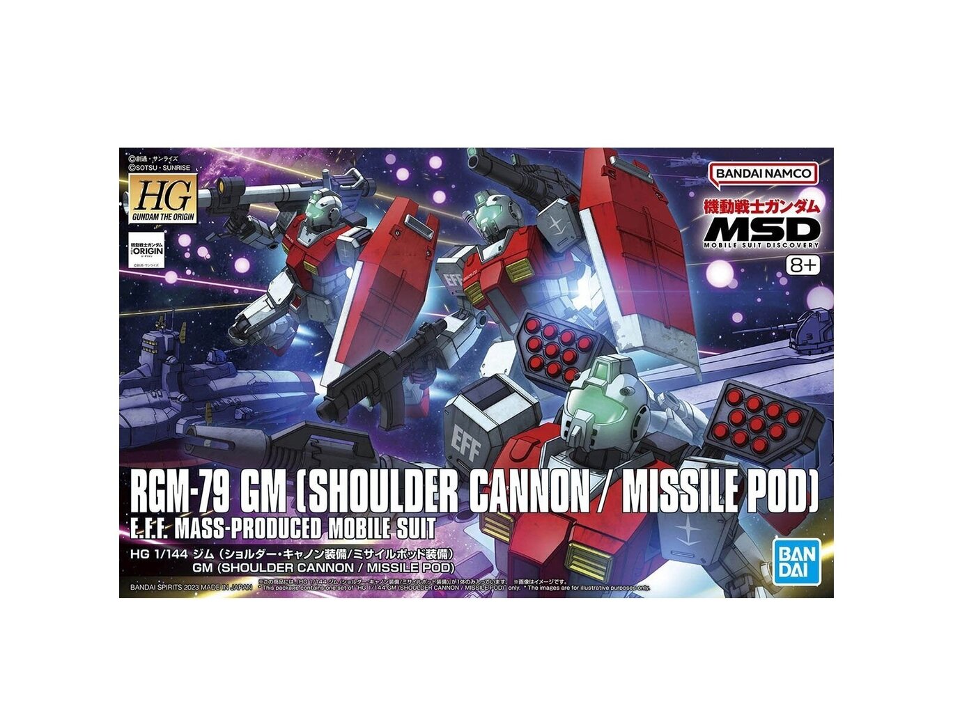 Mudel Bandai - HG The Origin MSD MSD RGM-79 GM (Shoulder Cannon / Missile Pod), 1/144 цена и информация | Klotsid ja konstruktorid | hansapost.ee