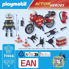 71466 playmobil® Action Heroes, Tuletõrjuja mootorratas цена и информация | Конструкторы и кубики | hansapost.ee